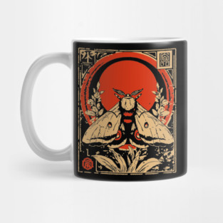 Gothic Atlas Moth Japanese Insect Art Giant Moth Design Mug