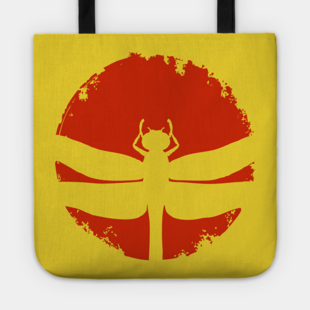 Gothic Dragonfly Japanese Insect Art Minimalist Silhouette Design Tote by TuncGK