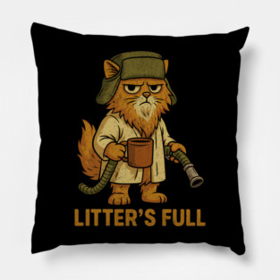 Litter’s Full Cat Parody Pillow