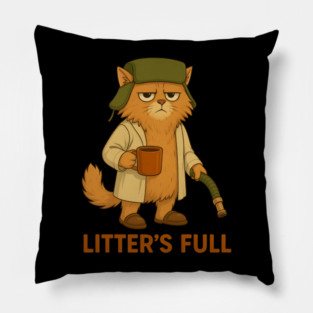 Litter’s Full Cat Parody Pillow