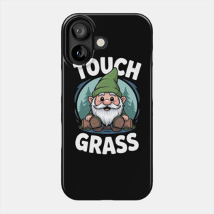Gnome Touch Grass Funny Christmas Phone Case