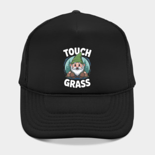 Gnome Touch Grass Funny Christmas Hat
