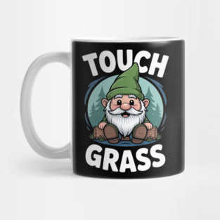 Gnome Touch Grass Funny Christmas Mug