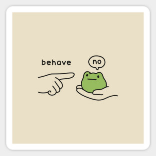Behave No Frog Meme Sticker