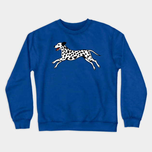 Playful Dalmatian Art Crewneck Sweatshirt by DonWillisJrArt