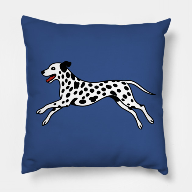 Playful Dalmatian Art Pillow by DonWillisJrArt