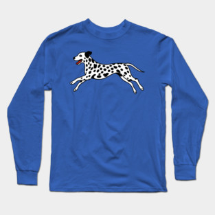 Playful Dalmatian Art Long Sleeve T-Shirt