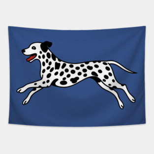 Playful Dalmatian Art Tapestry