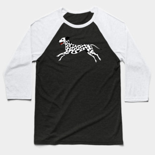 Playful Dalmatian Art Baseball T-Shirt