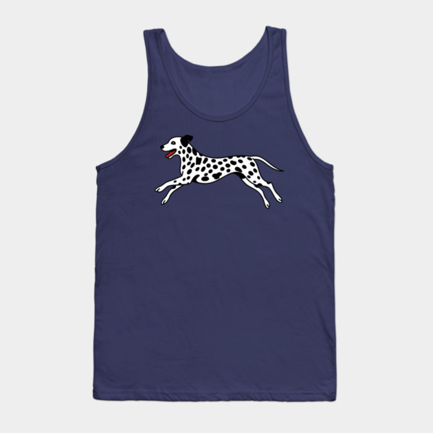 Playful Dalmatian Art Tank Top by DonWillisJrArt