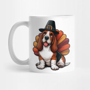 Basset Hound Thanksgiving Mug