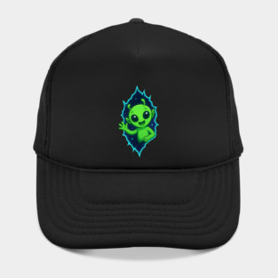 Cute Alien Waving from Space Portal Hat