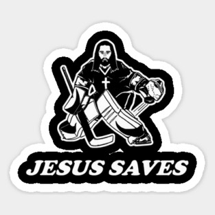 Jesus Saves Hockey Goalie Sticker