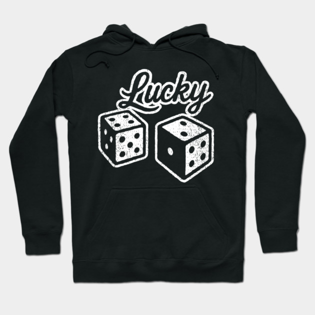 Lucky Casino Dices Gambler Vibes Hoodie by Anticorporati