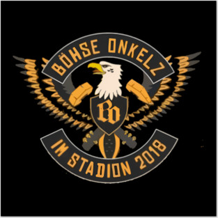 Böhse Onkelz Eagle Shield 2018 Stadium Tour Hard Rock Badge Posters and Art