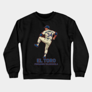 Fernando Valenzuela #34 Pitches Crewneck Sweatshirt