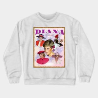 Diana Princess, In Remembrance and Love, Retro Art Crewneck Sweatshirt