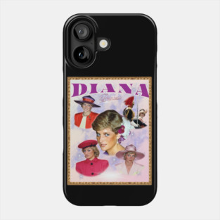 Diana Princess, In Remembrance and Love, Retro Art Phone Case