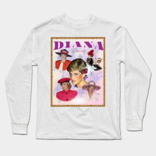 Diana Princess, In Remembrance and Love, Retro Art Long Sleeve T-Shirt