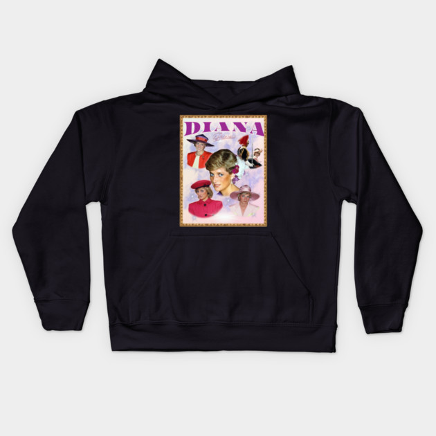 Diana Princess, In Remembrance and Love, Retro Art Kids Hoodie by Art2Wear