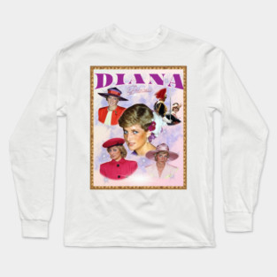 Diana Princess, In Remembrance and Love, Retro Art Long Sleeve T-Shirt