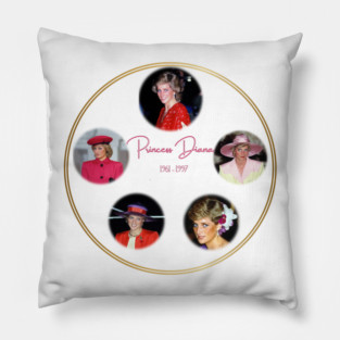 Princess Diana Remembrance - Icon Collage 1961-1997 Pillow