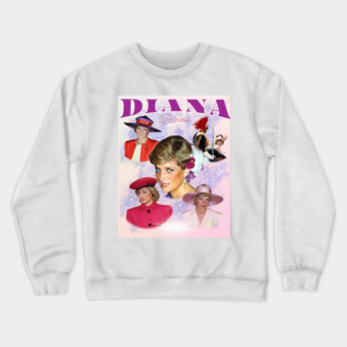 Princess Diana Collage, Queen of Hearts Tribute Crewneck Sweatshirt