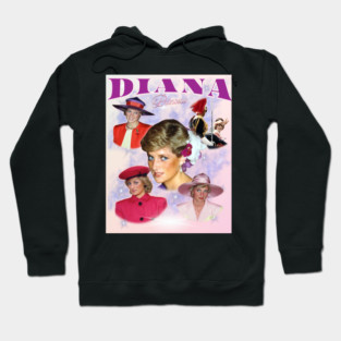 Princess Diana Collage, Queen of Hearts Tribute Hoodie
