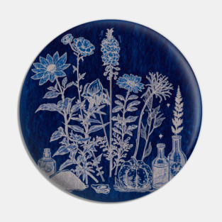 Botanical illustration monochrome Pin