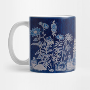 Botanical illustration monochrome Mug
