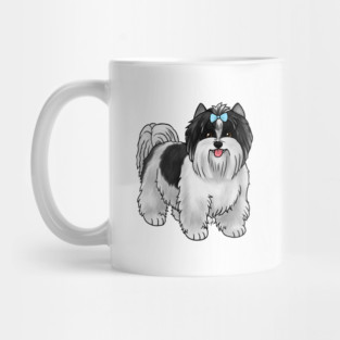 Dog - Biewer Terrier - Black and White Mug