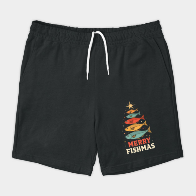 Merry Fishmas Funny Fisherman Christmas Retro Holiday Design by shirtlux