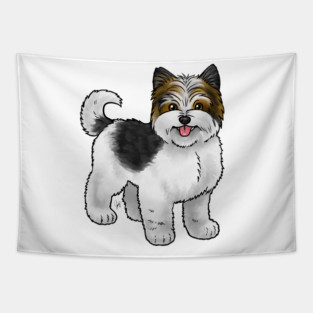 Dog - Biewer Terrier - Puppy Cut Tan Tapestry