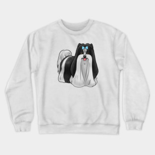 Dog - Biewer Terrier - Show Cut Black and White Crewneck Sweatshirt