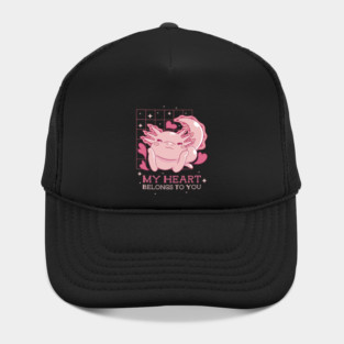 My Heart Belongs To You Axolotl Lover Valentines Heart Hat