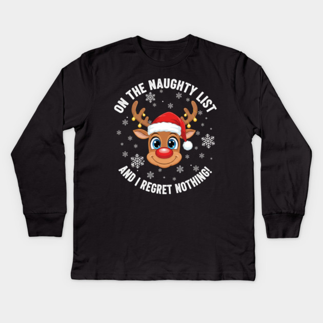 christmas-humor Kids Long Sleeve T-Shirt by Creatifly Graphic Tees