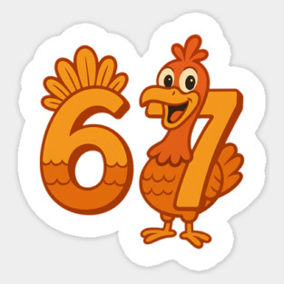 Six Seven Thanksgiving Turkey Sticker
