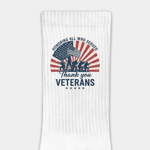 Honoring All Who Served | Thank You Veterans Day Patriotic American Flag Soldiers by ArtistTee ⭐⭐⭐⭐⭐