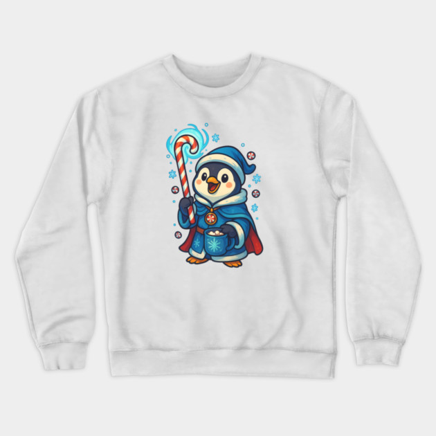 Ornament Paladin Penguin – Peppermint Magic Christmas Hero & Cozy Fantasy Tee Crewneck Sweatshirt by Anne Lee