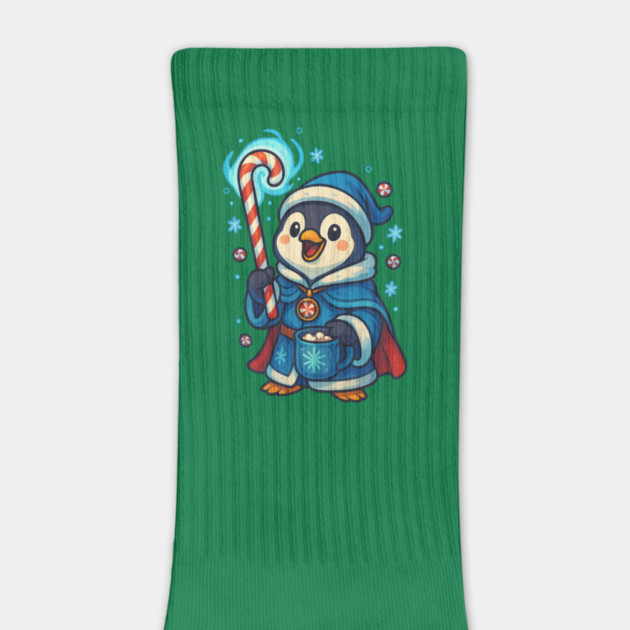 Ornament Paladin Penguin – Peppermint Magic Christmas Hero & Cozy Fantasy Tee by Anne Lee