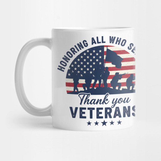 Honoring All Who Served | Thank You Veterans Day Patriotic American Flag Soldiers Design by ArtistTee ⭐⭐⭐⭐⭐