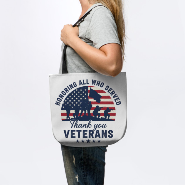 Honoring All Who Served | Thank You Veterans Day Patriotic American Flag Soldiers Design by ArtistTee ⭐⭐⭐⭐⭐