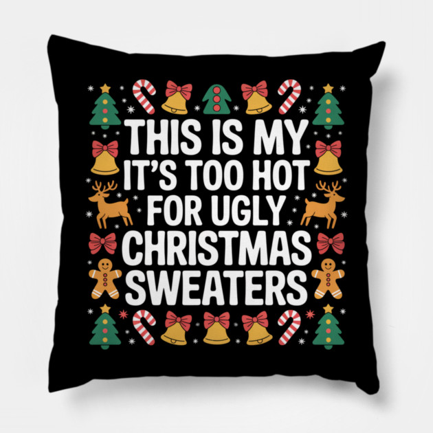 christmas-humor Pillow by Creatifly Graphic Tees