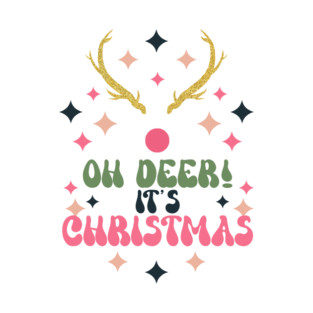 Oh deer! It's Christmas - mid century style T-Shirt