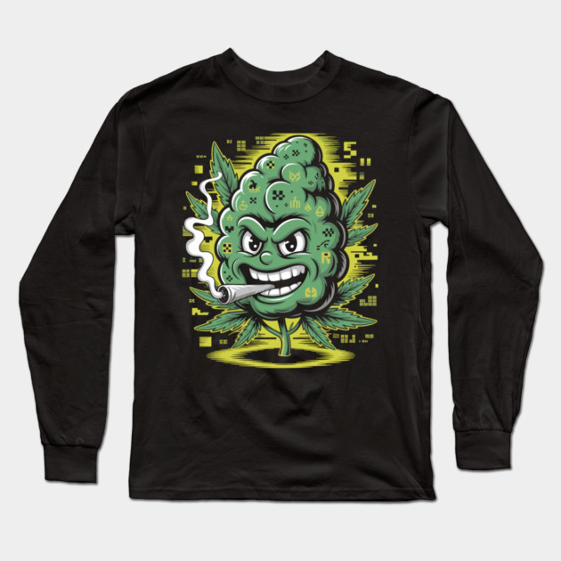 Nugget Glitch: High on Code Long Sleeve T-Shirt by Cosmo Gazoo