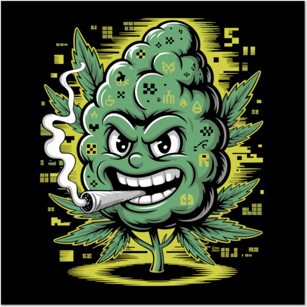 Nugget Glitch: High on Code Wall Art by Cosmo Gazoo