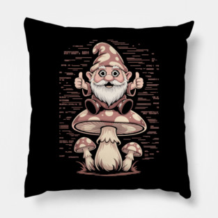 Gnome Trip: Thumbs Up for the Fungi Frontier Pillow