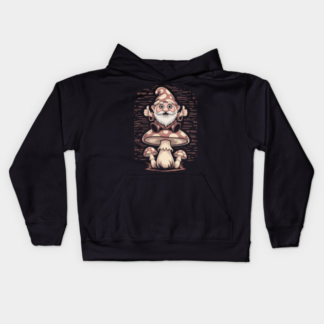Gnome Trip: Thumbs Up for the Fungi Frontier Kids Hoodie by Cosmo Gazoo