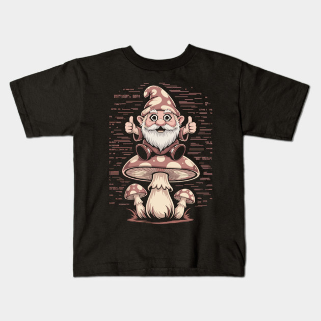 Gnome Trip: Thumbs Up for the Fungi Frontier Kids T-Shirt by Cosmo Gazoo