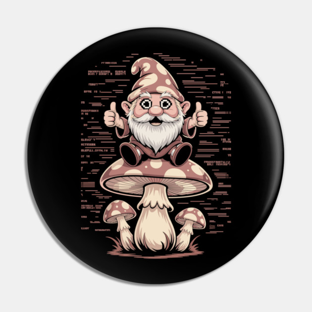 Gnome Trip: Thumbs Up for the Fungi Frontier Pin by Cosmo Gazoo